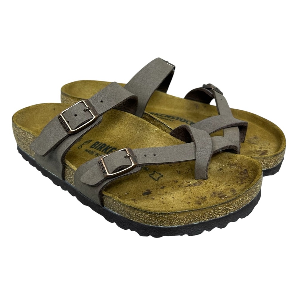 Birkenstock Mayari Birko-Flor Sandals Mocha Strappy Buckle Leather EU 36/ US 5